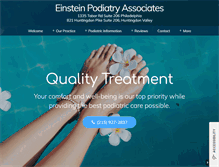 Tablet Screenshot of einsteinpodiatry.com